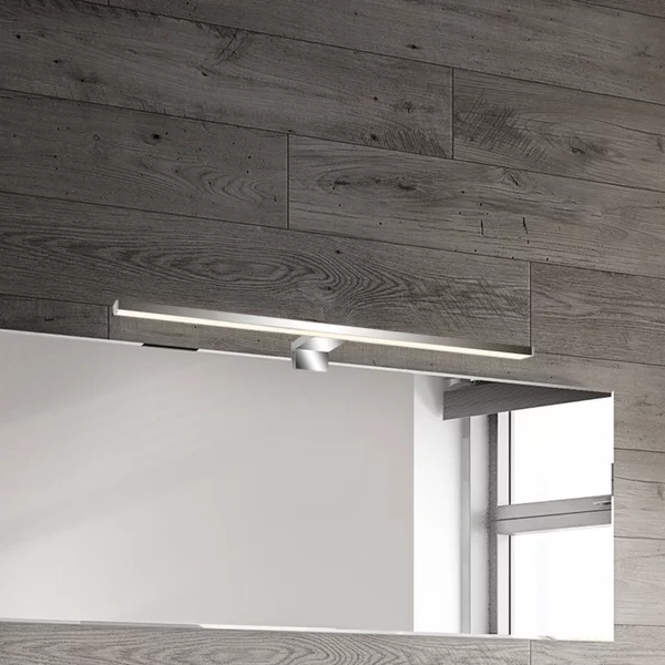 Briloner Applique da parete Dun 2 in 1, Cromo / Argento, Bagno, Plastica, Moderno, Applique