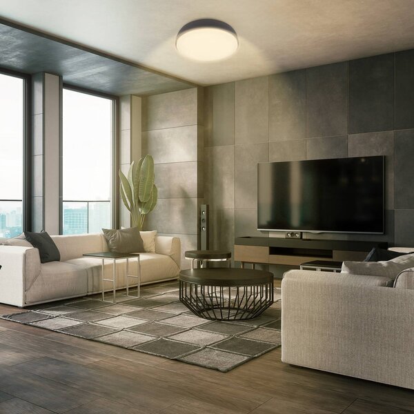 Briloner Plafoniera soffitto Nikan, Nero, Corridoio, Metallo, Plafoniera