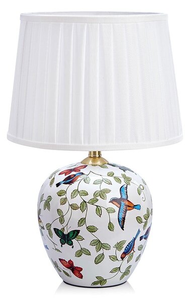 Lampada da tavolo bianca con paralume in tessuto (altezza totale 48 cm) Mansion – Markslöjd