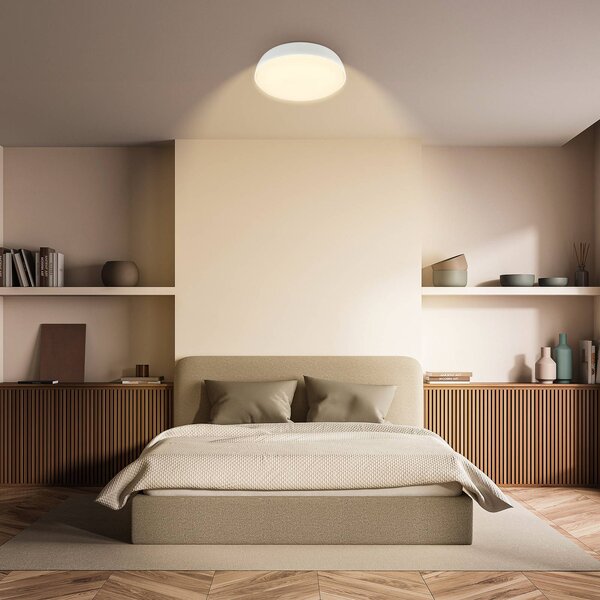 Briloner Plafoniera soffitto Nikan, Bianco / Opale, Corridoio, Metallo, Plafoniera