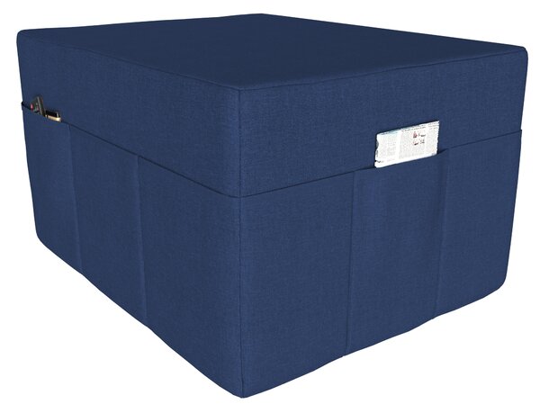 POKAR copertura per materasso pieghevole in 3 parti materasso pieghevole per ospiti letto da campeggio letto pieghevole, dimensioni: copertura 80 x 195, colore: blu scuro