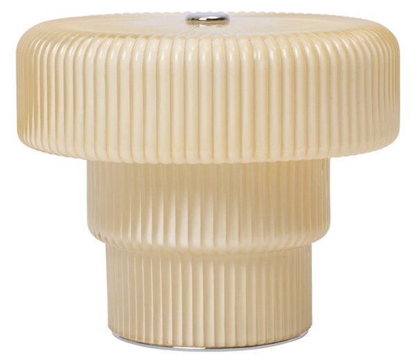 Lampade da tavolo ferm LIVING, dimmerabile, Beige, Soggiorno, Vetro