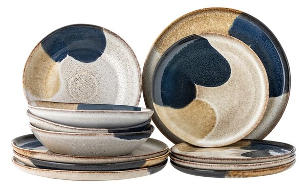 Set da pranzo in pietra 12 pz Jules – Bloomingville