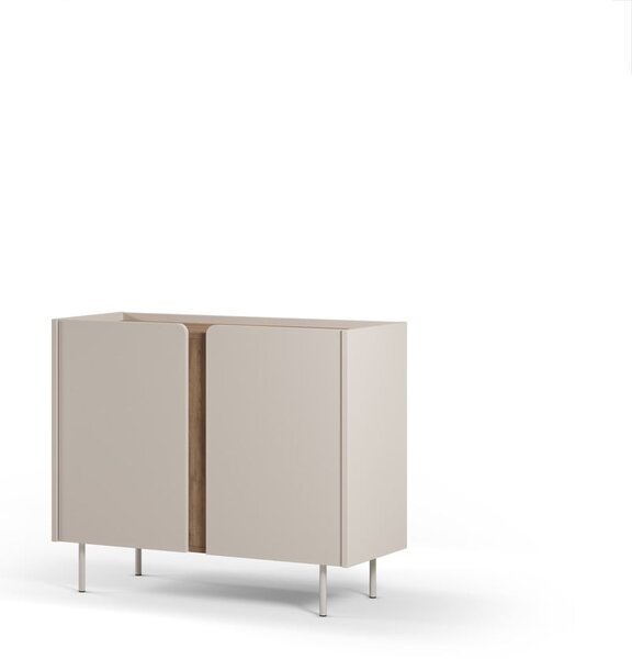 Mobile effetto rovere in colore crema-naturale 100x82,5x40 cm Lucile - Marckeric