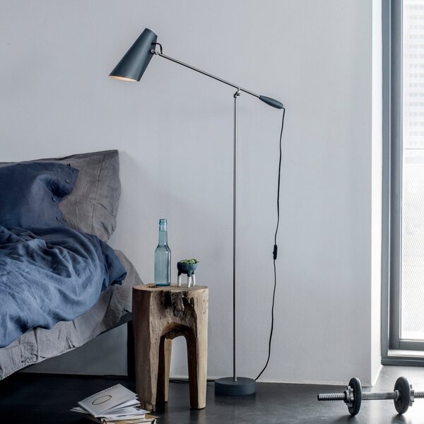 Lampada da terra Northern, Birdy, Grigio, Soggiorno, Metallo, Design