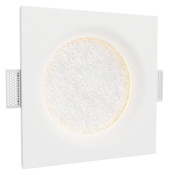 Lampada LED da incasso 85W Effetto Luna 30x30 cm in Gesso