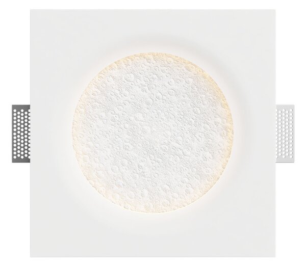 Lampada LED da incasso 85W Effetto Luna 30x30 cm in Gesso