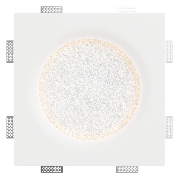 Lampada LED da incasso 175W Effetto Luna 60x60 cm in Gesso