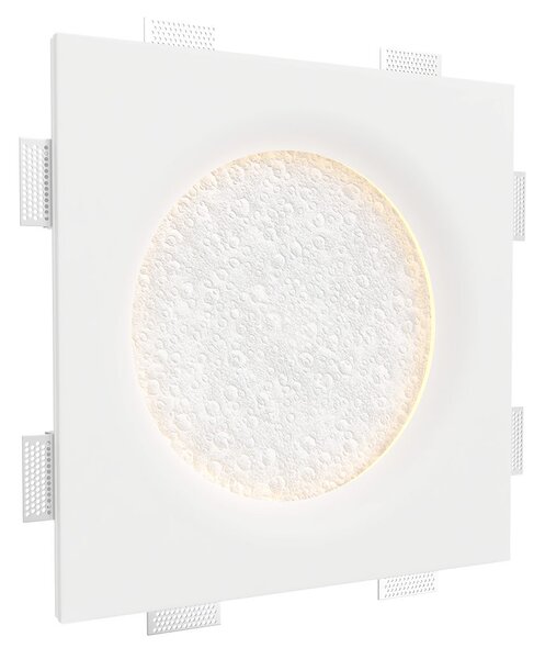 Lampada LED da incasso 175W Effetto Luna 60x60 cm in Gesso