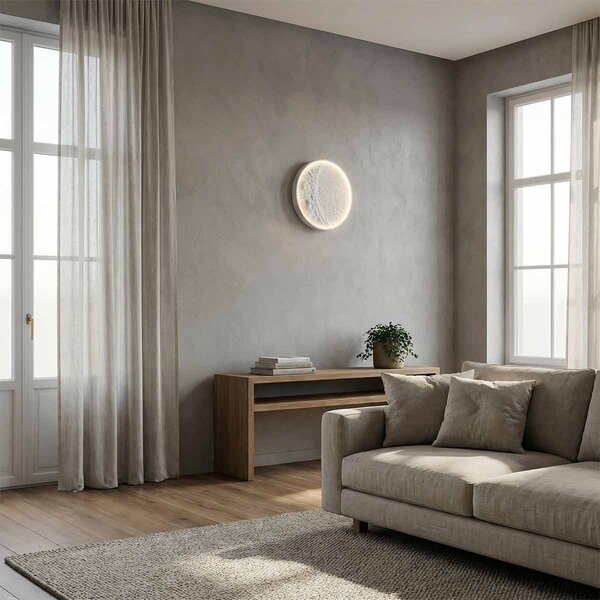 Plafoniera LED 14.5W Tonda Ø450mm Luna Crescente in Gesso