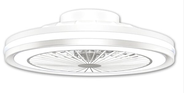 Plafoniera MeLiTec con ventilatore, dimmerabile, luce di marcia RGB, vento naturale, luce notturna con timer, telecomando, bianco, DV06-1 : Bianco Colore: Bianco