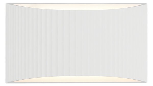 Applique Curva da Parete G9 Rigata in Gesso Pitturabile