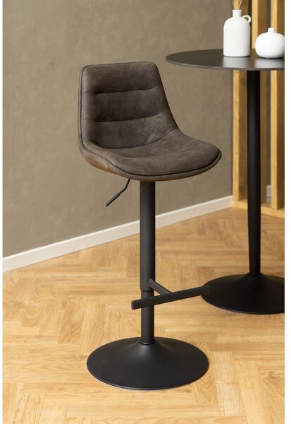 Sgabello da bar in verde scuro con altezza regolabile (altezza della seduta 86 cm) Adisa – Actona