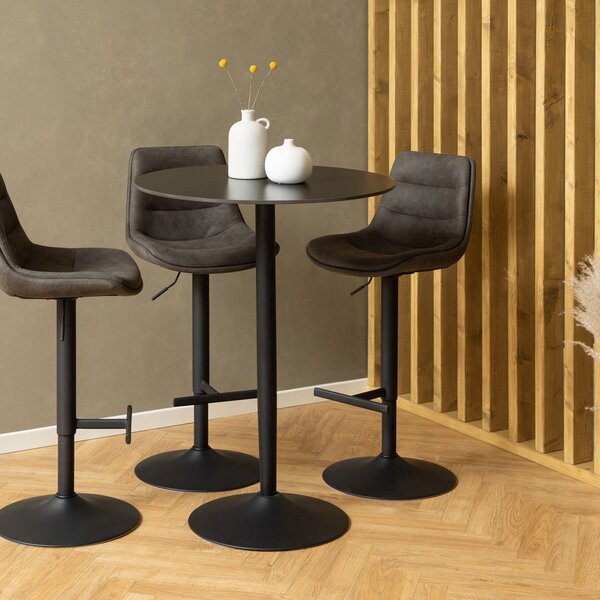 Sgabello da bar in verde scuro con altezza regolabile (altezza della seduta 86 cm) Adisa – Actona