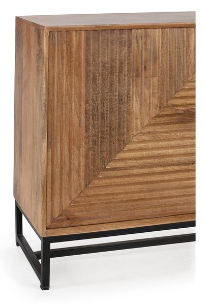 Cassettiera di colore naturale in mango massiccio 170x79x40 cm Nereida – MOME