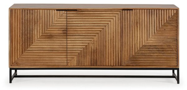 Cassettiera di colore naturale in mango massiccio 170x79x40 cm Nereida – MOME