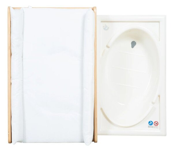 Fasciatoio bianco/di colore naturale con effetto betulla Baby Pool – Roba