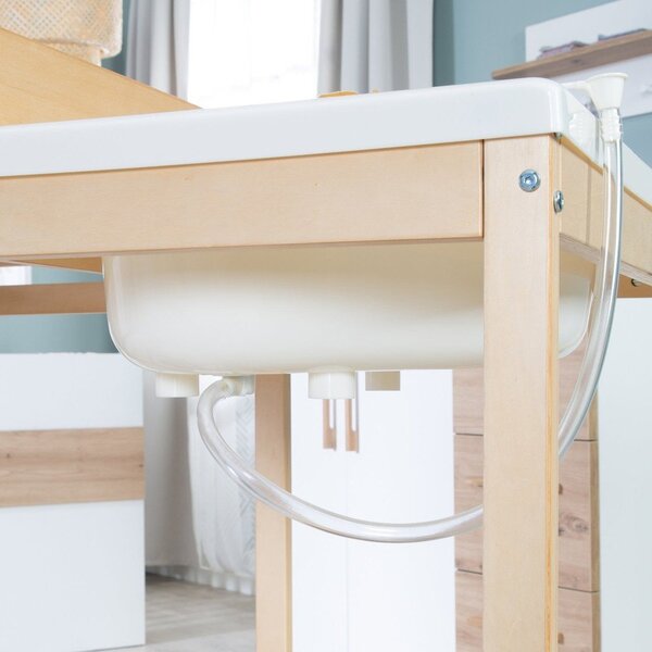 Fasciatoio bianco/di colore naturale con effetto betulla Baby Pool – Roba