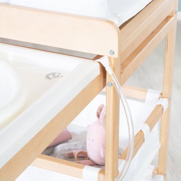 Fasciatoio bianco/di colore naturale con effetto betulla Baby Pool – Roba