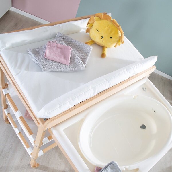 Fasciatoio bianco/di colore naturale con effetto betulla Baby Pool – Roba