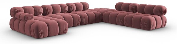 Divano in velluto rosa 379 cm Bellis - Micadoni Home