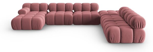 Divano in velluto rosa 379 cm Bellis - Micadoni Home