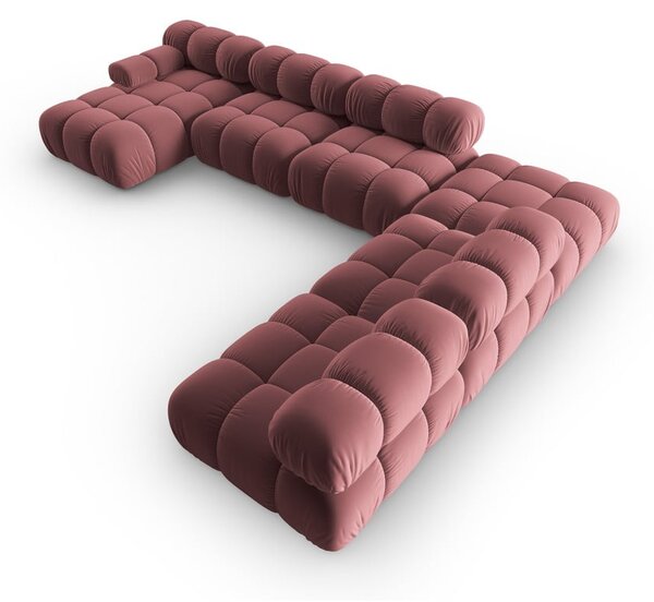 Divano in velluto rosa 379 cm Bellis - Micadoni Home