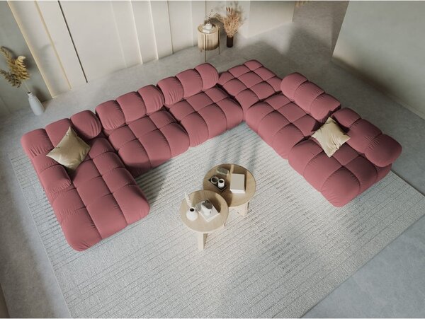 Divano in velluto rosa 379 cm Bellis - Micadoni Home