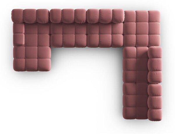Divano in velluto rosa 379 cm Bellis - Micadoni Home