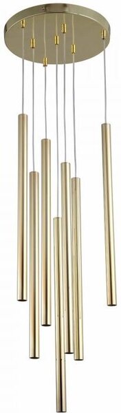 Lampada a sospensione dorata RAILE H1.2M 7xG9