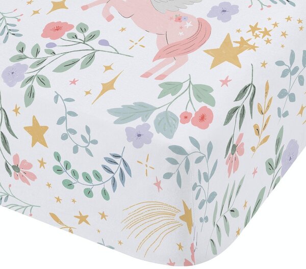 Lenzuolo con angoli per bambini per letto singolo 90x190 cm Fairytale Unicorn – Catherine Lansfield