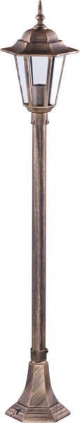 Lampada da giardino a colonna, lanterna dorata Kaja STANDARD K-6009B NERO/ORO