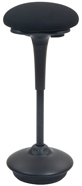 HOMCOM Sgabello da ufficio in piedi sgabello ergonomico sedile basculante a 360° ampia base 36 x 36 x 70-90 cm nero