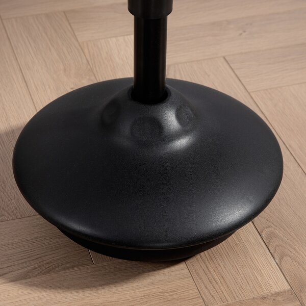 HOMCOM Sgabello da ufficio in piedi sgabello ergonomico sedile basculante a 360° ampia base 36 x 36 x 70-90 cm nero