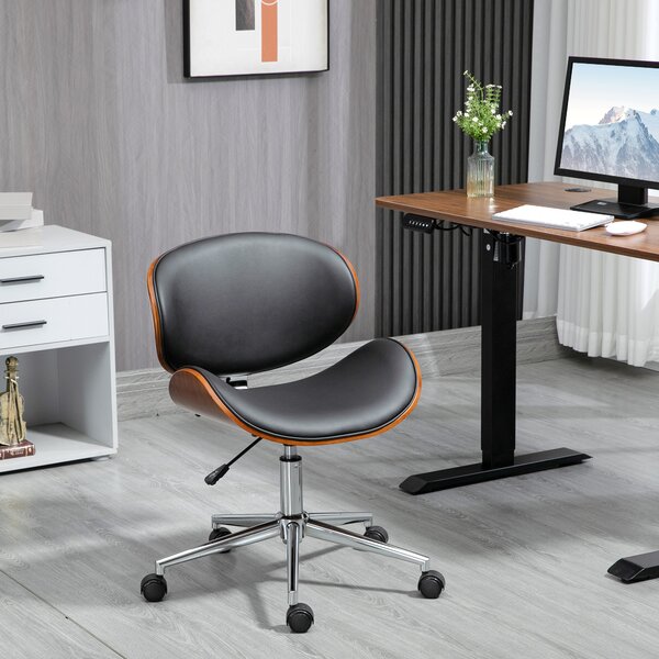 Vinsetto Sedia Ufficio Ergonomica e Regolabile in Similpelle Grigio