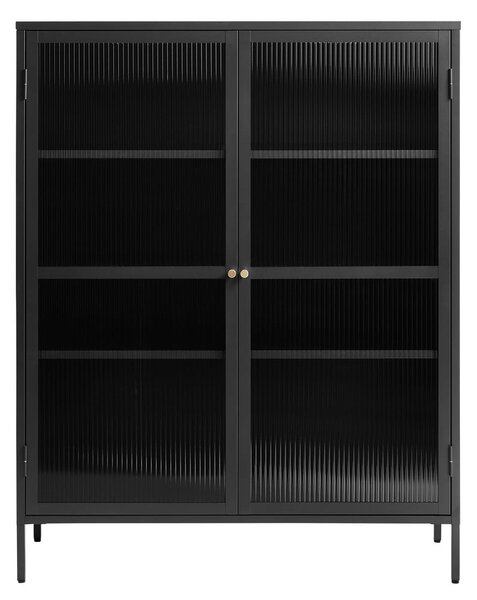 Vetrina in metallo nero 111x140 cm Bronco - Unique Furniture