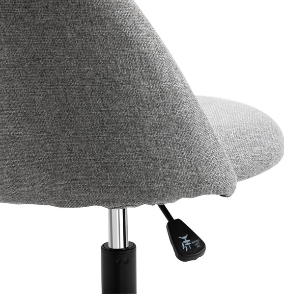 Vinsetto Sedia da ufficio seduta alta regolabile 105-125H cm sgabello da ufficio girevole 360° lino grigio