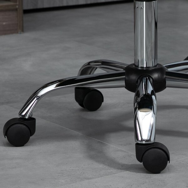 Vinsetto Sedia da ufficio ergonomica regolabile in altezza girevole a 360° rivestimento maglia beige