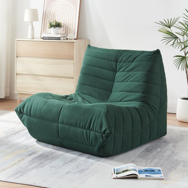 Sedia da terra 'Kodsø' imbottita Sedia da terra con schienale 75 x 90 x 100 cm Cord green