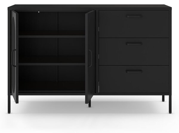 Cassettiera nera 140x90 cm Diora - Marckeric