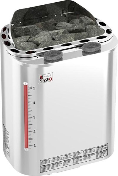 Stufa per sauna Sawo Scandia Combi: richiede un regolatore separato: - Colore: Acciaio / 6,0 kW