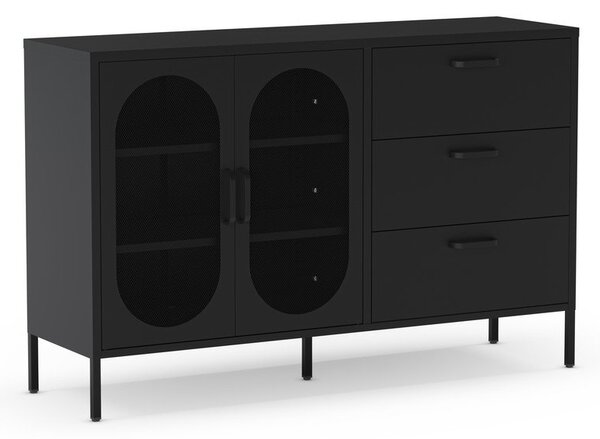 Cassettiera nera 140x90 cm Diora - Marckeric