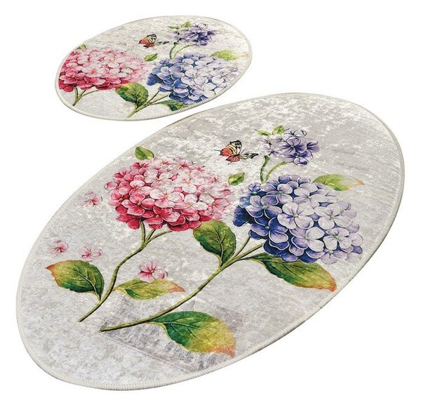 Set di tappetini per il bagno 2 pz 60x100 cm Ortanca – Foutastic