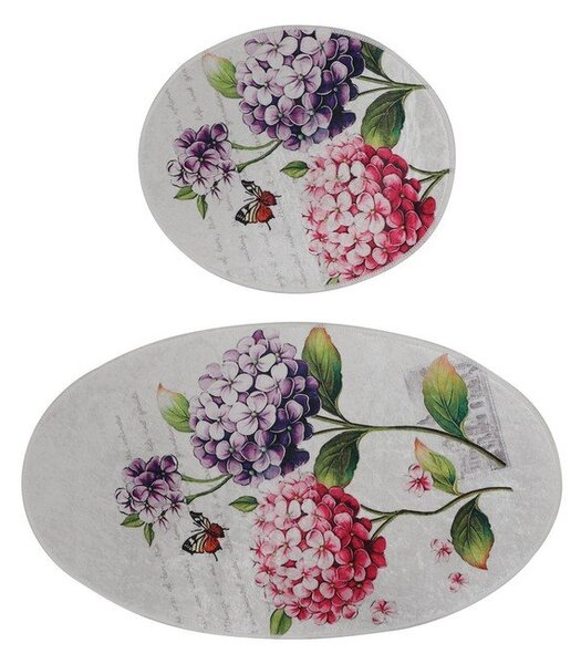 Set di tappetini per il bagno 2 pz 60x100 cm Ortanca – Foutastic