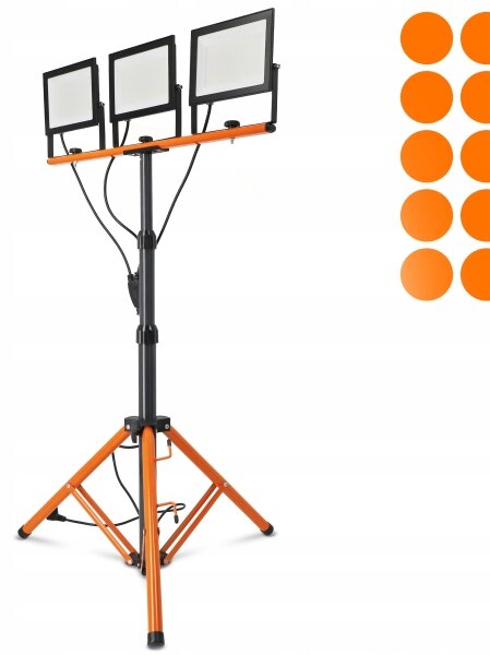 Proiettore LED con stativo 3xLED/100W/230V 4500K IP65 nero/arancione