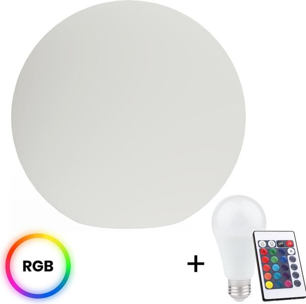 Lampada da giardino a sfera 40 cm RGB con lampadina E27 10W e telecomando IP44 Eko-Light