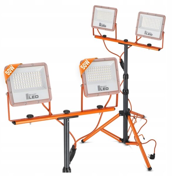 Proiettore LED con treppiede 2xLED/50W/230V 4500K IP65 arancione
