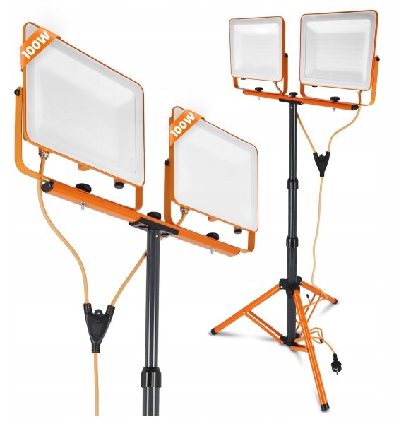 Proiettore LED con stativo 2xLED/100W/230V 4500K IP65 arancione