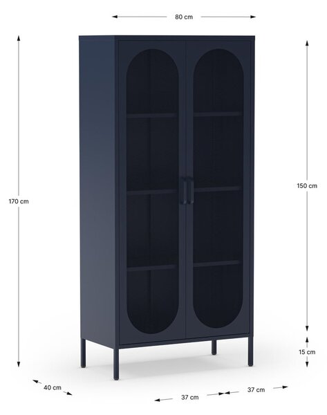 Mobile blu scuro 80x170 cm Diora - Marckeric