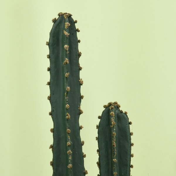 Outsunny Cactus artificiale ad altissimo realismo grande pianta artificiale di grandi dimensioni dim. Ø 18 x 120H cm verde